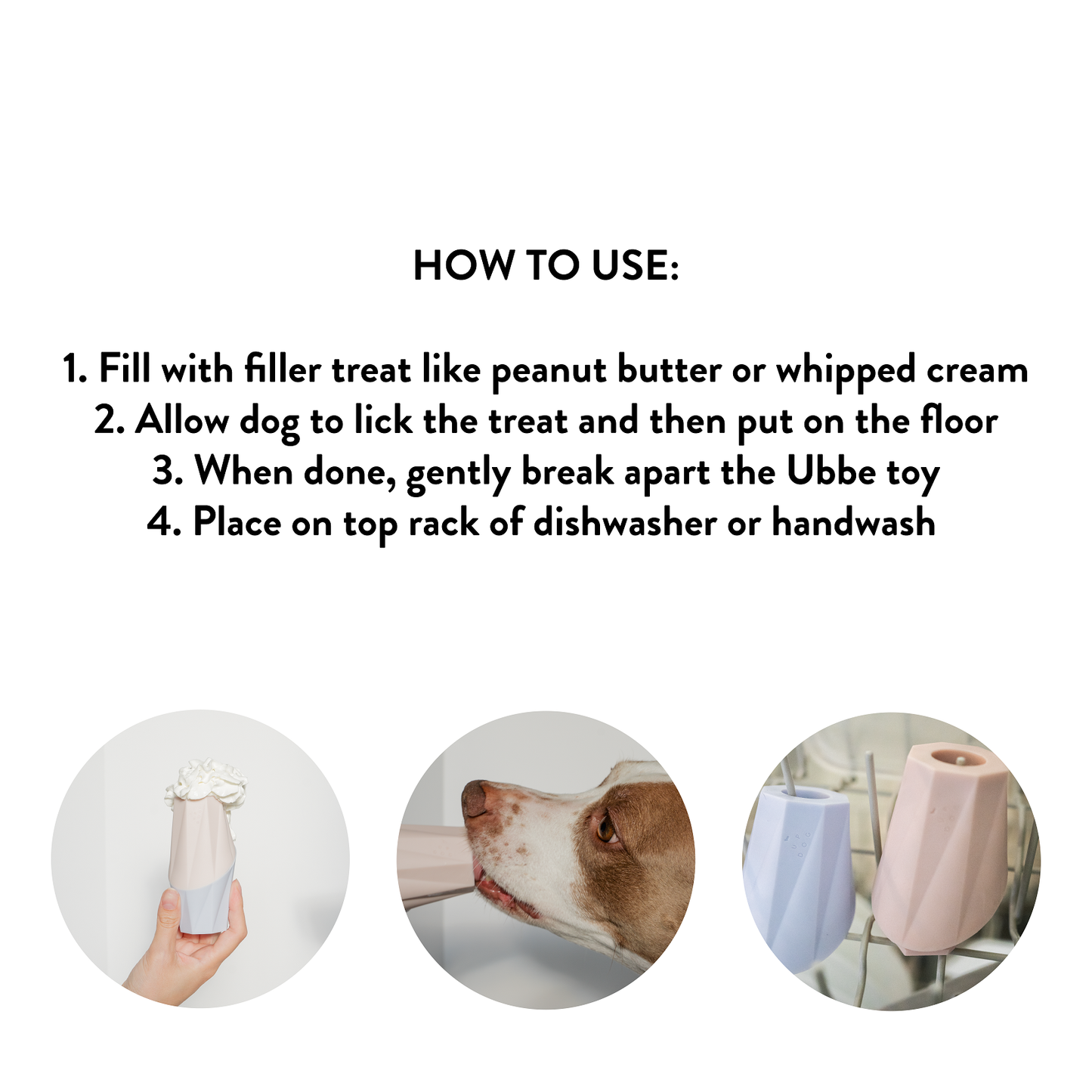 Modern Treat Filler/Stuffer Toy for Dogs - The Ubbe (6 unit)