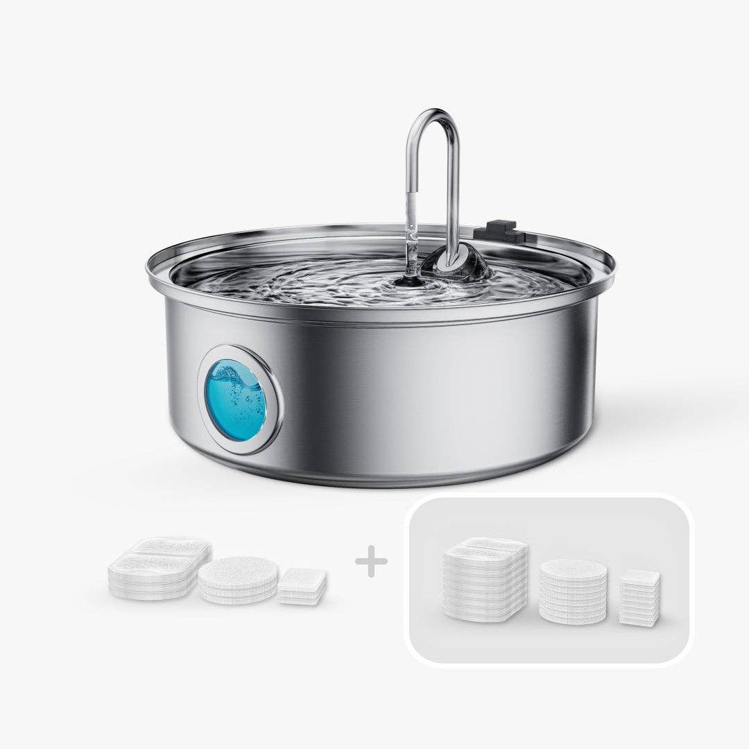Oneisall 7L Pet Water Fountain with Visual Water Level