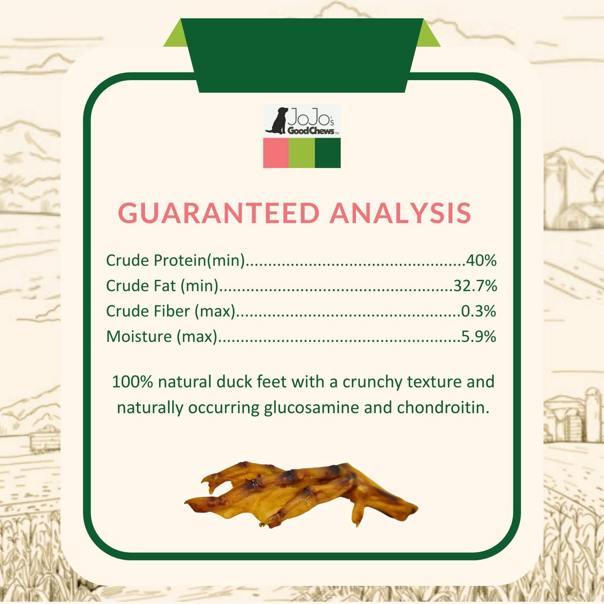 Natural Duck Feet Dog Chews