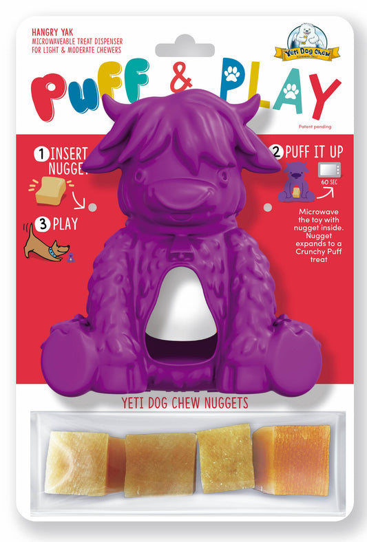 Yeti Dog Chew Puff & Play Treat Dispenser Purple