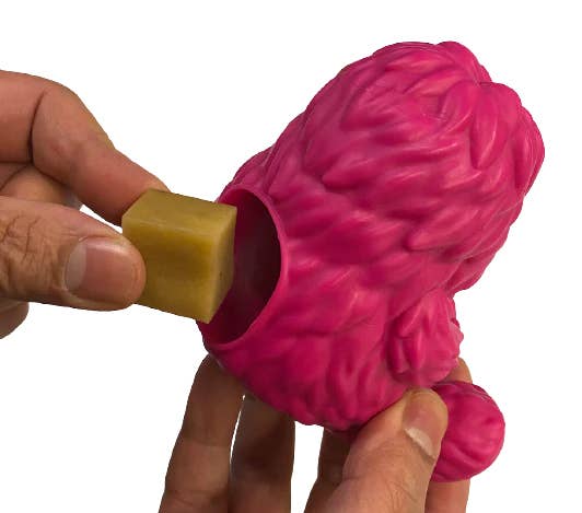 Yeti Dog Chew Puff & Play Treat Dispenser Pink