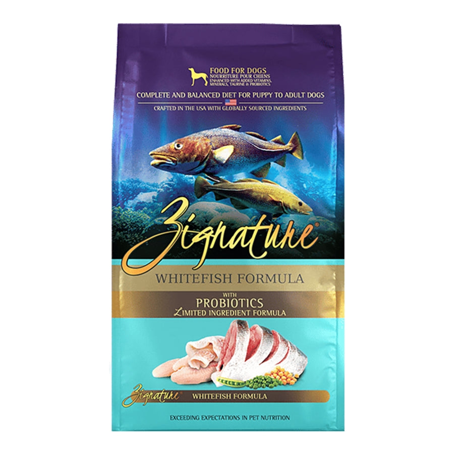 ZIGNATURE DOG ORIGINAL GRAIN FREE WHITEFISH FORMULA WITH PROBIOTICS