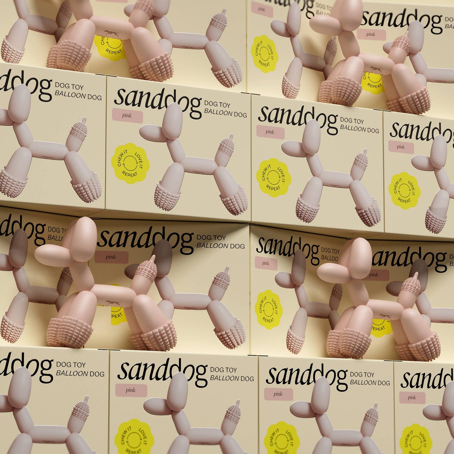 ART BALLOON DOG TOY - PINK