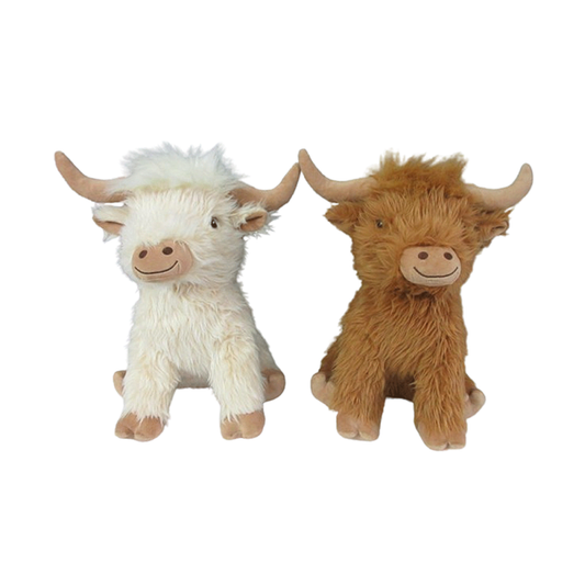 Multipet Highland Cow Plush Dog Toy (Multiple Styles Available)